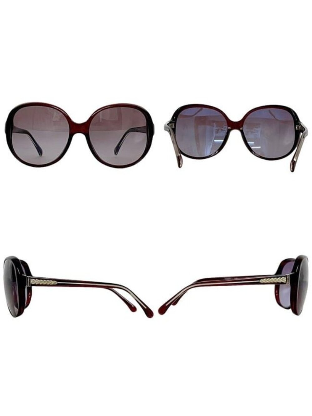 Chanel Sunglasses In Bordeaux Gradient 5196 Acetate - Picture 2 of 10